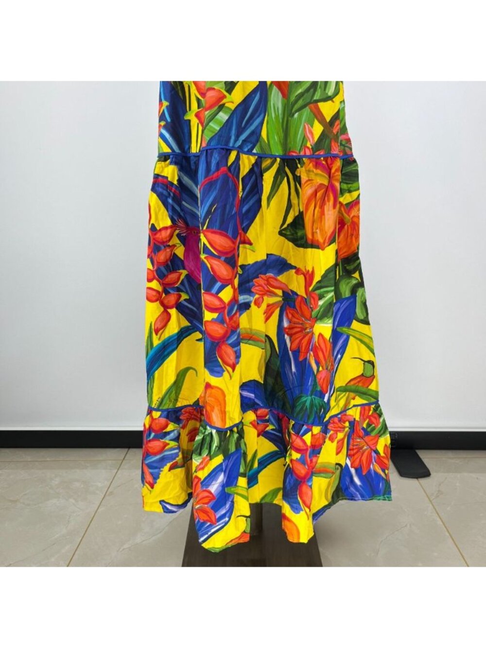 NWOT Farm Rio Cotton Bright Nature Maxi Sundress Multicolor Size M - Picture 4 of 15